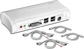 img 4 attached to 🔌 TRENDnet 2-Port DVI USB KVM Switch & Cable Kit with Audio, Dual PC Management, 2 x USB Keyboard & Mouse Ports, 2 x Bonus USB 2.0 Ports, 2 Way Audio Support, TK-204UK