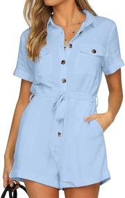 img 4 attached to GRAPENT Women's Clothing: Overalls, Jumpsuits, & Rompers with Sleeves