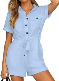 img 1 attached to GRAPENT Women's Clothing: Overalls, Jumpsuits, & Rompers with Sleeves