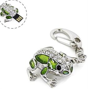 img 4 attached to 🐸 Милый и уникальный USB-флеш-накопитель Crystal Frog - 16 ГБ памяти с ключевым кольцом