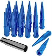 🔵 blue spike lug nuts, 24 pcs (m14x1.5 thread) with socket key included logo