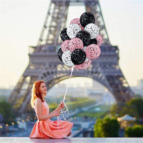 img 2 attached to 🎈 48-Piece Paris theme party decorations: Eiffel Tower latex balloons for a romantic Day in Paris celebration – ideal for Valentine's Day!