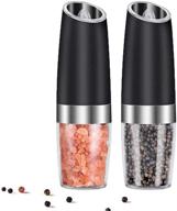 🧂 kibot electric gravity salt and pepper grinder set: perfectly adjustable grind coarseness for varied cooked food [2021 new] logo