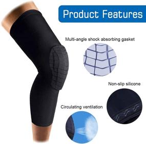 img 3 attached to 🛡️ AceList Crash-Proof Knee/Elbow/Shin Pads: Brace Compression Protector Gear for Volleyball, Basketball, Football & All Contact Sports