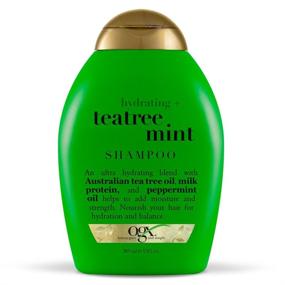 img 4 attached to 🌿 OGX Hydrating + Tea Tree Mint Shampoo - Nourishing & Invigorating Scalp Cleanser with Tea Tree, Peppermint Oil & Milk Proteins - Paraben & Sulfate-Free Surfactants - 13 fl oz