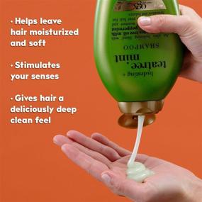 img 1 attached to 🌿 OGX Hydrating + Tea Tree Mint Shampoo - Nourishing & Invigorating Scalp Cleanser with Tea Tree, Peppermint Oil & Milk Proteins - Paraben & Sulfate-Free Surfactants - 13 fl oz