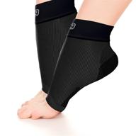 🧦 go2socks plantar fasciitis socks: premium ankle compression brace 22-25 mmhg for lasting relief, arch support, swelling reduction, achilles tendonitis relief - women and men's foot sleeves (solid black, m) логотип