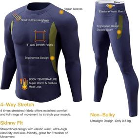 img 1 attached to Men's Winter Hunting Gear: Thermal Underwear Set - Fleece Lined Long Johns for Warmth, Base Layer for Skiing, Sports & Outdoor Activities