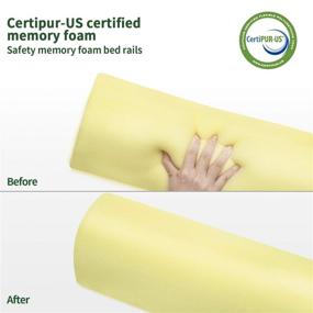 img 1 attached to UBBCARE Soft Foam Bed Rails Guard Bumpers - Portable Toddler Bed Safety Long Pillow Pads - Bedside Rail Guard for Crib Kids Baby Elderly with Machine Washable Cover