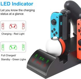 img 1 attached to 🔌 Multipurpose Charging Dock Stand for Nintendo Switch Joy-Cons, Pro Controller, and Poke Ball Plus - Compatible with Nintendo Switch Accessories