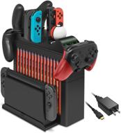 🔌 multipurpose charging dock stand for nintendo switch joy-cons, pro controller, and poke ball plus - compatible with nintendo switch accessories logo