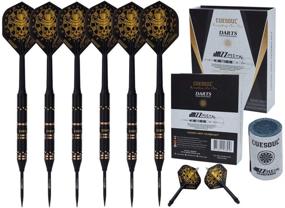 img 4 attached to 🎯 CUESOUL Jazz-Metal 19g Soft Tip Black Coated Brass Dart Set with AK5 Integrated Flights: Premium Precision Darts for Enhanced Accuracy