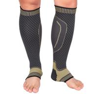 copper calf compression sleeves for running, cycling and pain relief – small size logo