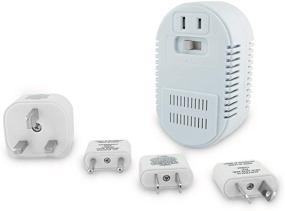 img 1 attached to 🌍 Mobimann Dual Wattage Universal World Travel Adapter and Voltage Converter - 220V to 110V Transformer Hair Dryer Cell Phone - 4 Adapter Plugs US/AU/UK/EU2.5A Included