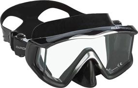 img 3 attached to 🤿 Phantom Aquatics Rapido Boutique Collection Clareza 3-Window Tempered Glass Lens Mask Dry Snorkel Set - Ideal Travel Mask Snorkel Combo for Enhanced Visibility