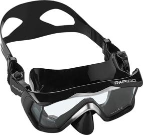 img 1 attached to 🤿 Phantom Aquatics Rapido Boutique Collection Clareza 3-Window Tempered Glass Lens Mask Dry Snorkel Set - Ideal Travel Mask Snorkel Combo for Enhanced Visibility