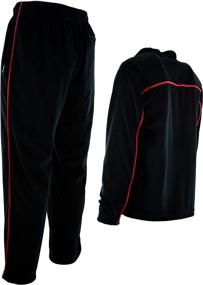 img 1 attached to Velour Tracksuit Zippered Pockets 204 Charcoal Men's Clothing for Active