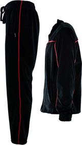 img 2 attached to Velour Tracksuit Zippered Pockets 204 Charcoal Men's Clothing for Active