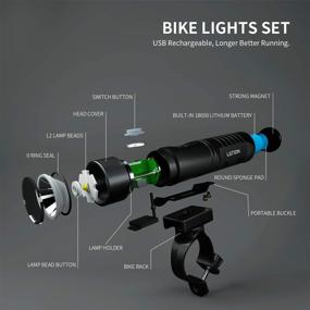 img 3 attached to 🚴 Versatile Waterproof Rechargeable Bike Light Set for All Bikes - Front and Back 800 Lumen Cycling Headlight - Ideal for Road, Street, and Mountain Biking