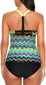 img 1 attached to 👙 SEBOWEL Striped Printed Tankini Bathing Suit: Stylish Women's Swimwear & Cover Ups