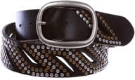 perforated nailhead studded cowhide leather men's accessories logo