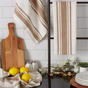 img 2 attached to DII Everyday Dishtowel Collection Chef Stripe Dishtowel Set
