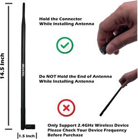 img 1 attached to 📡 TECHTOO 9dBi WiFi Antenna with SMA Male (SMA-Plug) Connector - Enhanced Compatibility for Foscam Anran Haloview IP Camera & Other Wireless Security Camera Antenna - 2.4Ghz Wireless Networking Device (SMA-Plug 2Pack)