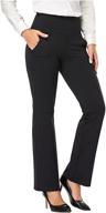 👖 agenlulu women's high waisted bootcut yoga dress pants - 4 way stretch comfy & non see through sweat pants for casual wear логотип