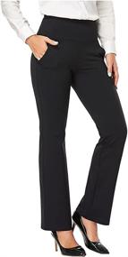 img 4 attached to 👖 Agenlulu Women's High Waisted Bootcut Yoga Dress Pants - 4 Way Stretch Comfy & Non See Through Sweat Pants for Casual Wear