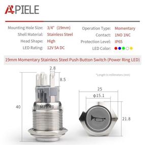 img 3 attached to 🔈 Efficient Pre-Wired APIELE Momentary Speaker Mounting for Industrial Electrical and Controls & Indicators