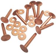 pack solid copper rivets burrs logo