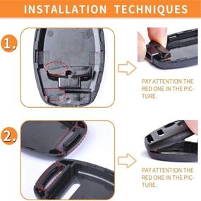 img 2 attached to Замена корпуса брелока Henrida Keyless Entry Remote Key для автомобилей Honda Civic CR-V Fit Accord Crosstour Odyssey CR-Z, кейс для ключа с кнопками 2+1 и отверткой (синий)