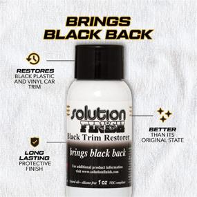img 3 attached to Revive and Restore: Solution Finish - Black Plastic & Vinyl Restorer for Car and Truck Detailing - 1 oz.