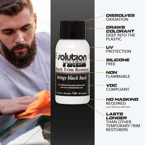 img 1 attached to Revive and Restore: Solution Finish - Black Plastic & Vinyl Restorer for Car and Truck Detailing - 1 oz.