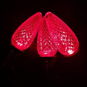 img 1 attached to UL Listed IP65 Dimmable Pack Of 25 Red C9 LED Christmas Lights Replacement Bulbs E17