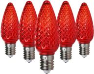 ul listed ip65 dimmable pack of 25 red c9 led christmas lights replacement bulbs e17 логотип