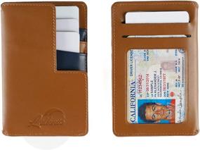 img 3 attached to Lethnic Thin RFID Wallet - 🔒 Uniquely Mixed Genuine Leather for Men and Women