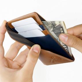 img 2 attached to Lethnic Thin RFID Wallet - 🔒 Uniquely Mixed Genuine Leather for Men and Women