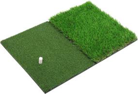 img 4 attached to 🏌️ SkyLife Golf Hitting Mat - Tri-Turf/Dual-Turf 16'' x 25'' for Backyard, Home, Garage, Outdoor Practice with TEEs - Driving, Chipping, Putting Training Aids