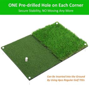 img 1 attached to 🏌️ SkyLife Golf Hitting Mat - Tri-Turf/Dual-Turf 16'' x 25'' for Backyard, Home, Garage, Outdoor Practice with TEEs - Driving, Chipping, Putting Training Aids