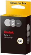 заменяемые чернила kodak verite 5 | ask1ca стандартный черный картридж для струйного принтера | совместим с принтерами kodak verite v50, v55, v55w eco, v55 plus, v60 eco, v640 eco, серия v64, v65 eco, v65 plus. логотип