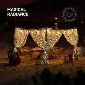 img 2 attached to UL Approved LED Curtain Lights [Set of 300] for Holiday Party Wedding Garden Bedroom Wall Decor - Waterproof Window Curtain Lights with 8 Lighting Modes (Warm White)