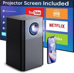 img 4 attached to Ultimate 1080P WiFi Projector: 7500 Lumens & 200" Portable Movie Screen. Supports 4k, Phone Connectivity, TV Stick, HD, USB, Laptop, PS4!