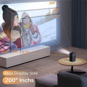 img 3 attached to Ultimate 1080P WiFi Projector: 7500 Lumens & 200" Portable Movie Screen. Supports 4k, Phone Connectivity, TV Stick, HD, USB, Laptop, PS4!