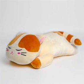 img 3 attached to 🐱 Krisphily Very Soft Stuffed Animals: Adorable Brown Kitten Kitty Plush Cat Toys, Pillows for Office or Sleeping (23.5")