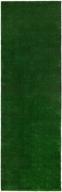 🌿 sweethome meadowland collection 2'7" x 8'0" green artificial grass runner rug - indoor/outdoor turf & pet mat with rubber backing logo