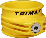 highly durable trimax tfw55 5th wheel trailer lock in vibrant yellow logo