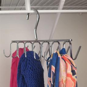 img 3 attached to 👗 Evelots Metal Closet Hanger Rack for Belts, Scarves, Ties, and Necklaces - 14 Hooks (Set of 2)