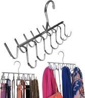 👗 evelots metal closet hanger rack for belts, scarves, ties, and necklaces - 14 hooks (set of 2) логотип