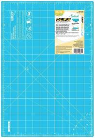 img 4 attached to 🔹 OLFA Aqua 12x18 Double Sided Rotary Mat: Ultimate Cutting and Crafting Solution